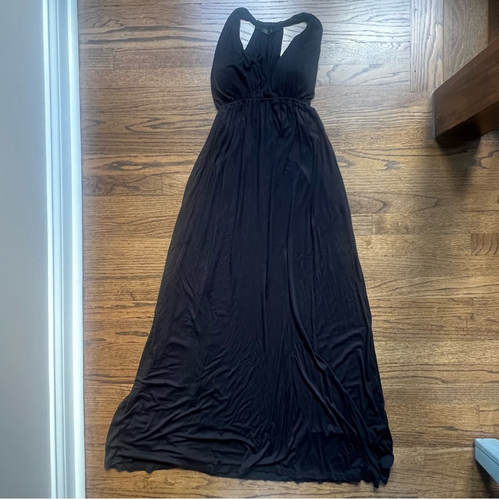 Elegant Black Sleeveless Maxi Dress